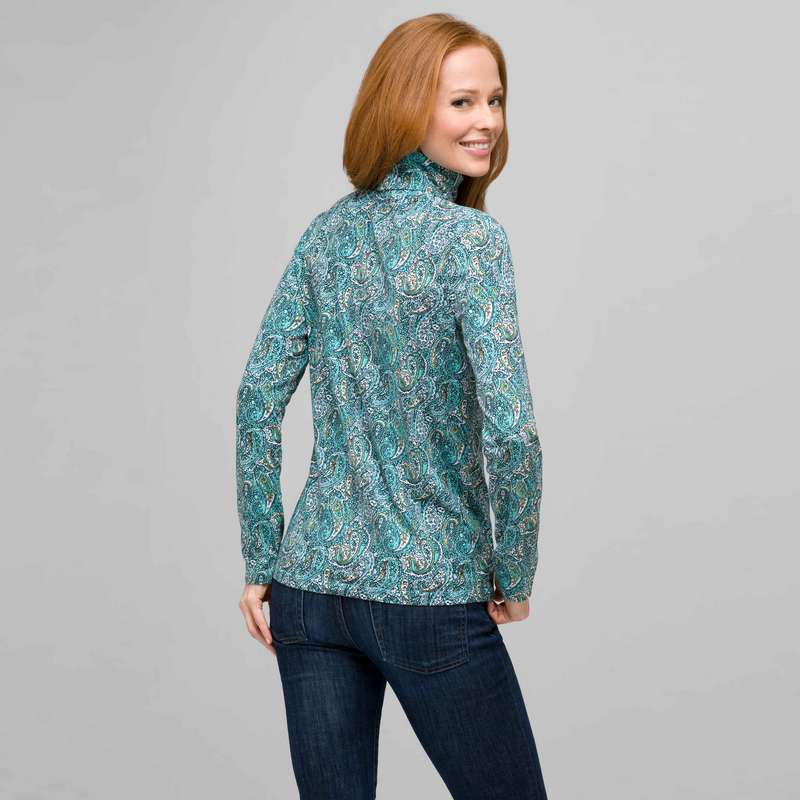 Paisley Turtleneck Top, Multi, large image number 1